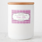 Pour Bocaux Étiquette à carreaux blanc violet (Devant)