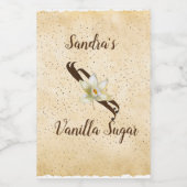 Pour Bocaux Étiquette alimentaire à sucre vanille sur mesure (Étiquettes simples)