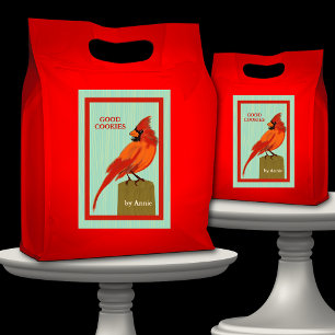 Pour Bocaux Étiquette alimentaire du cardinal rouge Canning