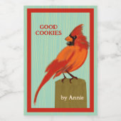 Pour Bocaux Étiquette alimentaire du cardinal rouge Canning (Étiquettes simples)