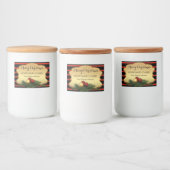 Pour Bocaux Étiquette alimentaire Festive Gold Striped Christm (Bouteilles)