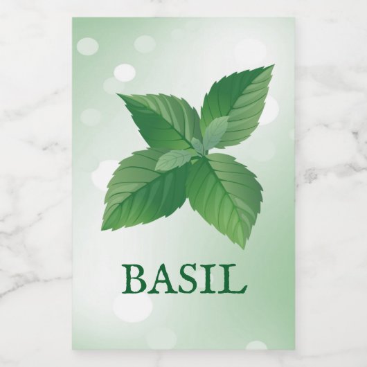 Pour Bocaux Étiquette Basil Herbs (Étiquettes simples)