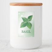 Pour Bocaux Étiquette Basil Herbs (Devant)