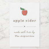 Pour Bocaux Étiquette cadeau de cidre de pomme fait maison (Étiquettes simples)