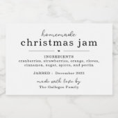 Pour Bocaux Étiquette cadeau de confiture de Noël fait maison (Étiquettes simples)