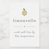 Pour Bocaux Étiquette cadeau Limoncello fait maison (Étiquettes simples)