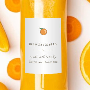 Pour Bocaux Étiquette cadeau Mandarinetto Mandarin Liqueur fai