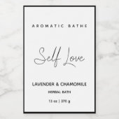 Pour Bocaux Étiquette de bain minimal à base de plantes (Étiquettes simples)