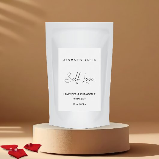 Pour Bocaux Étiquette de bain minimal à base de plantes