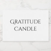Pour Bocaux Étiquette de bougie de Gratitude (Étiquettes simples)