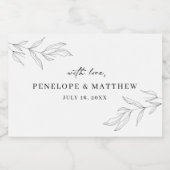 Pour Bocaux Étiquette de bougie feuille de feuillage (Étiquettes simples)