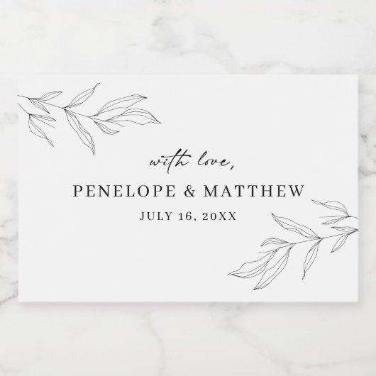 Pour Bocaux Étiquette de bougie feuille de feuillage (Étiquettes simples)