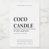 Pour Bocaux Étiquette de bougie minimaliste (Étiquettes simples)