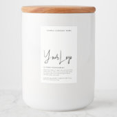 Pour Bocaux Étiquette de bougie minimaliste (Devant)