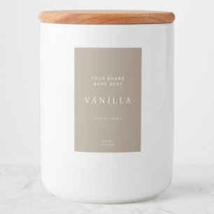 Pour Bocaux Étiquette de bougie minimaliste moderne