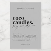 Pour Bocaux Étiquette de bougie moderne (Étiquettes simples)