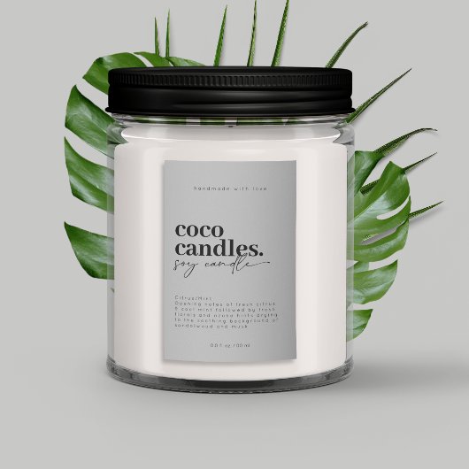 Pour Bocaux Étiquette de bougie moderne