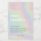 Pour Bocaux Étiquette de bougie moderne d'inspiration holograp (Étiquettes simples)