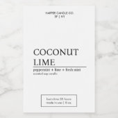 Pour Bocaux Étiquette de bougie noir et blanc de luxe (Étiquettes simples)