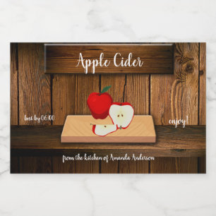 Pour Bocaux Étiquette de canne à cidre d'Apple 3x2