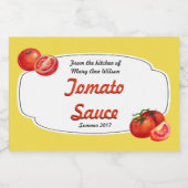 Pour Bocaux Étiquette de canne à la sauce tomate (Étiquettes simples)