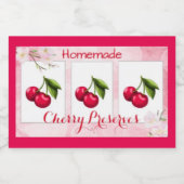 Pour Bocaux Étiquette de canne Cerry Preserve (Étiquettes simples)