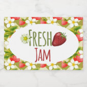 Pour Bocaux Étiquette de canne de confiture de fraises (Étiquettes simples)