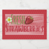 Pour Bocaux Étiquette de canne de confiture de fraises (Étiquettes simples)
