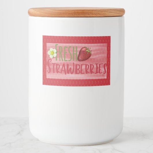 Pour Bocaux Étiquette de canne de confiture de fraises (Devant)