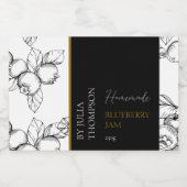 Pour Bocaux Étiquette de confiture de bleuets maison moderne (Étiquettes simples)