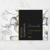 Pour Bocaux Étiquette de confiture de fraises maison moderne (Étiquettes simples)