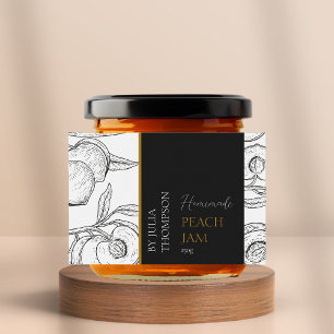 Pour Bocaux Étiquette de confiture de pêche maison moderne