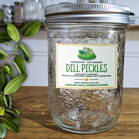 Pour Bocaux Étiquette de conserve de pickles