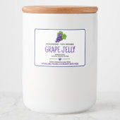 Pour Bocaux Étiquette de conserve de raisin (Devant)