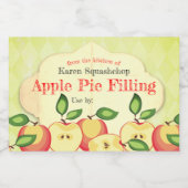 Pour Bocaux Étiquette de conserverie à tarte pomme (Étiquettes simples)