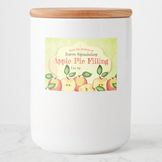 Pour Bocaux Étiquette de conserverie à tarte pomme (Devant)