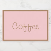 Pour Bocaux Étiquette de contenant de nourriture Café (Étiquettes simples)