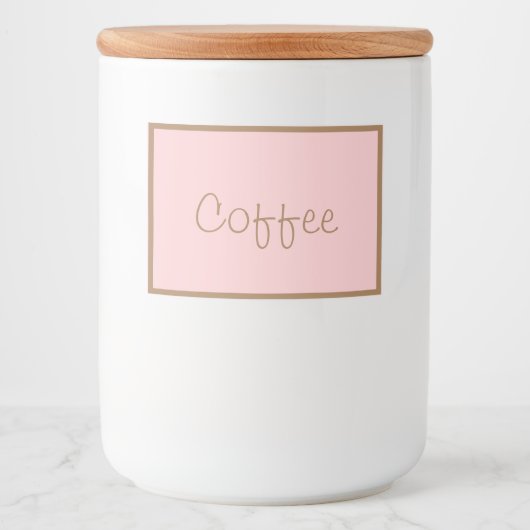 Pour Bocaux Étiquette de contenant de nourriture Café (Devant)