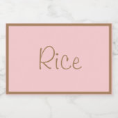 Pour Bocaux Étiquette de contenant de nourriture Riz (Étiquettes simples)