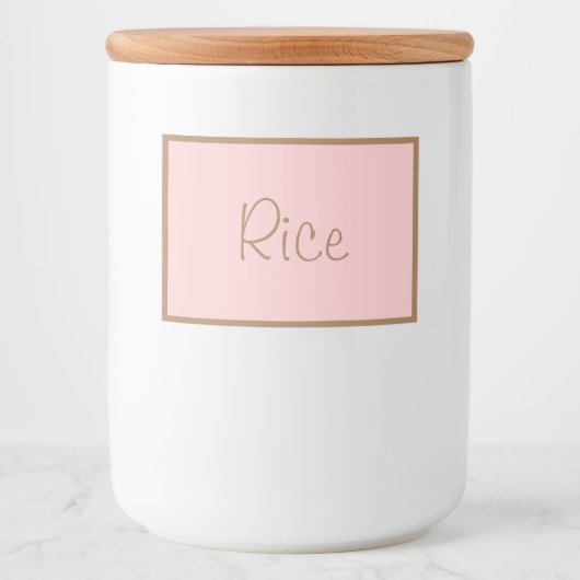 Pour Bocaux Étiquette de contenant de nourriture Riz (Devant)