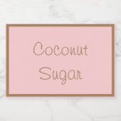 Pour Bocaux Étiquette de Conteneur Alimentaire Sucre de Coco (Étiquettes simples)