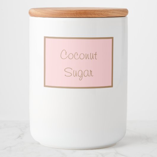 Pour Bocaux Étiquette de Conteneur Alimentaire Sucre de Coco (Devant)