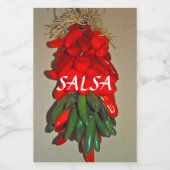 Pour Bocaux Étiquette de conteneur de salsa (Étiquettes simples)