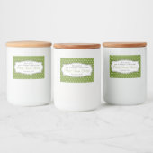 Pour Bocaux Étiquette de fleurs de polka d'olives vertes (Bouteilles)