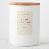 Pour Bocaux Étiquette de Lait Corporel (Devant)