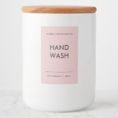 Pour Bocaux Étiquette de lavage à la main, Élégant, Étiquette (Devant)