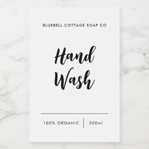 Pour Bocaux Étiquette de lavage à la main, Étiquette de produi