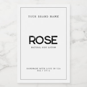 Pour Bocaux Étiquette de lotion corporelle élégante moderne bl