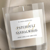 Pour Bocaux Étiquette de produit Chic White & Gold Modern Cand