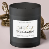 Pour Bocaux Étiquette de produit Chic White & Gold Modern Cand